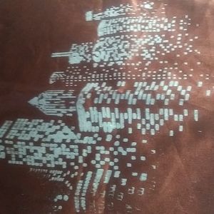 Silky fabric tote bag painted design